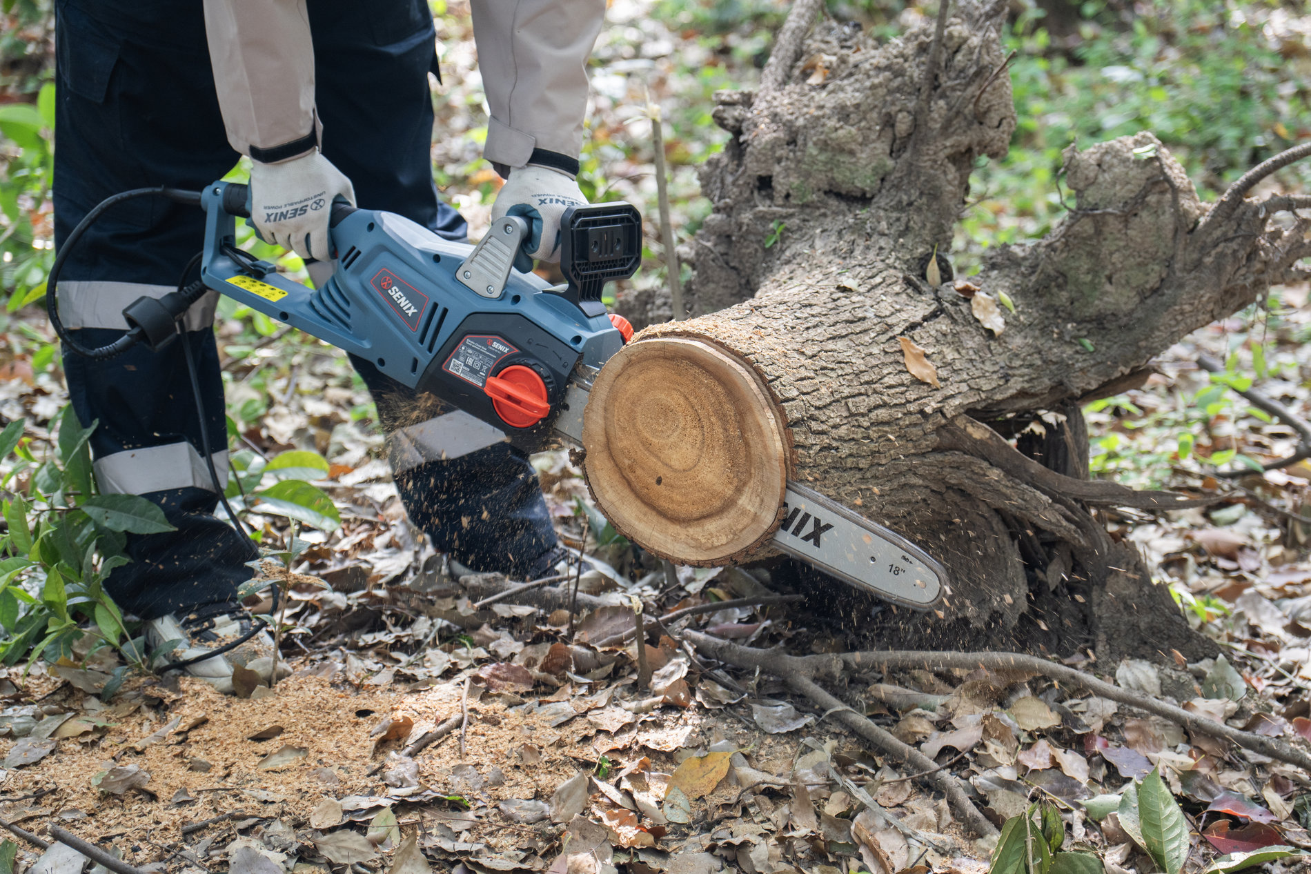 Электрическая цепная продольное исполнение пила 2400Вт, 47,5 (18)