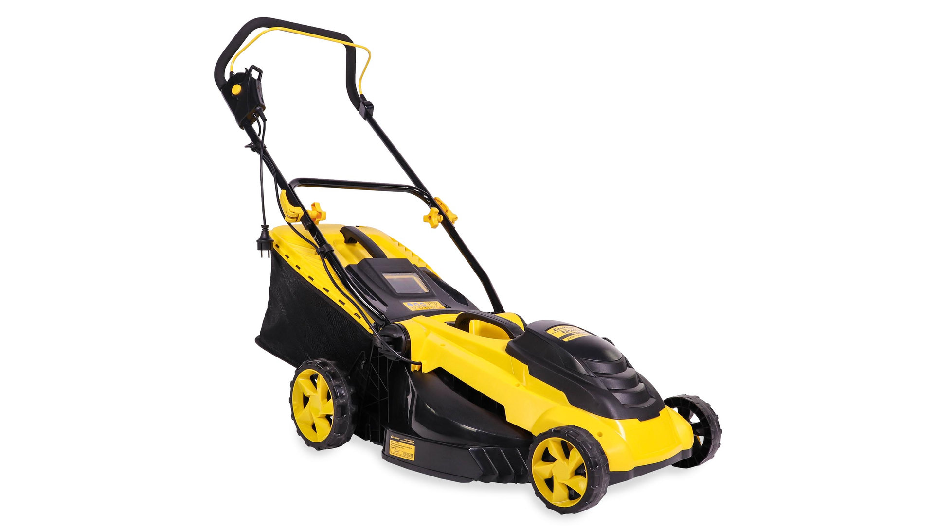 Газонокосилка эл. CHAMPION EM4118 (1,8 кВт пласт.+ткань травосб. 50л ширина 420мм 25-75мм, 13кг) (EM4118)