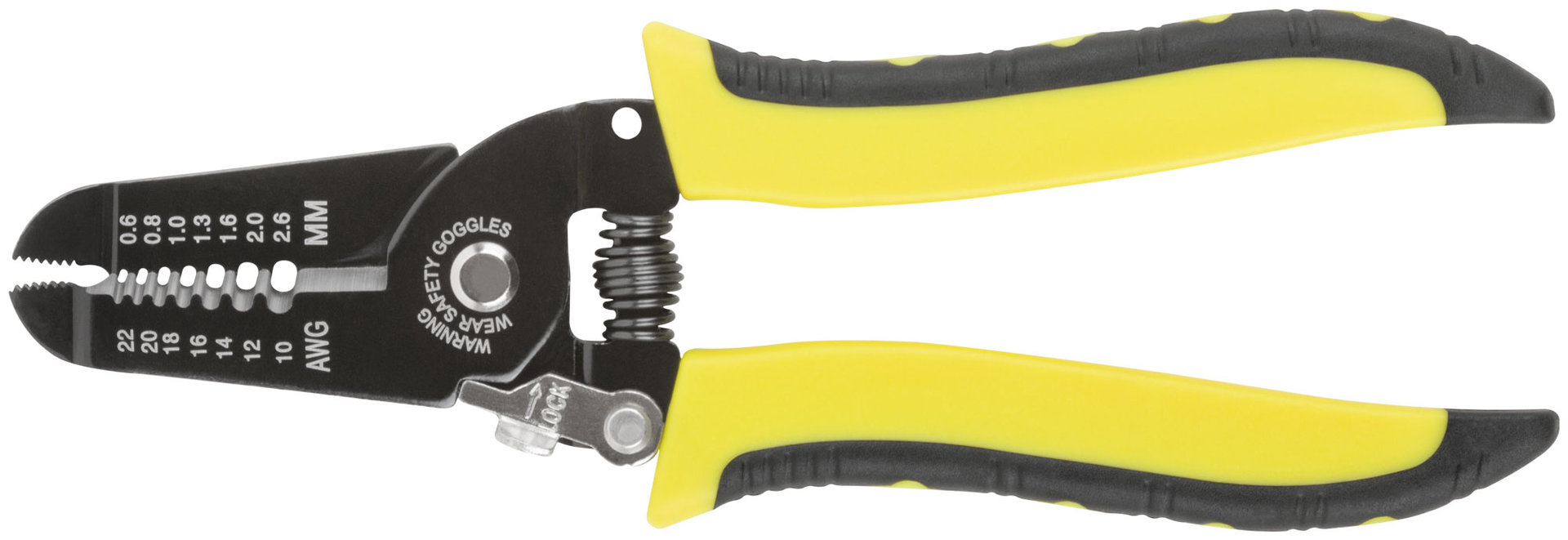 Клещи для снятия изоляции, диаметр проводов 0,6-2,6 мм, Профи, прорезиненная ручка 175 мм (60021)