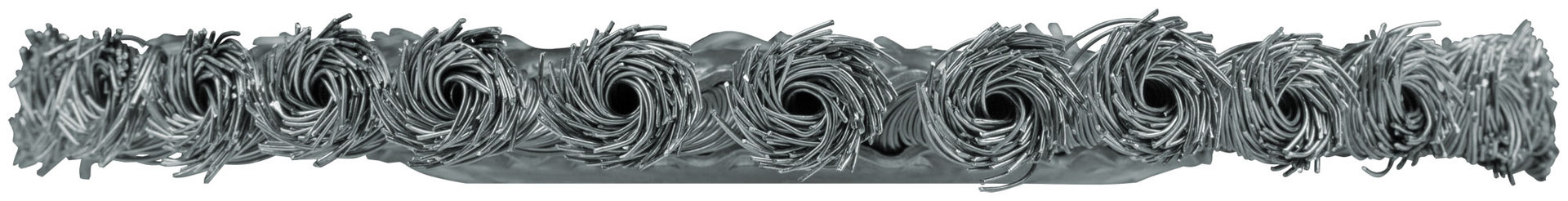 Корщетка-колесо, посадочный диаметр 22,2 мм, стальная витая проволока 180 мм (39108)