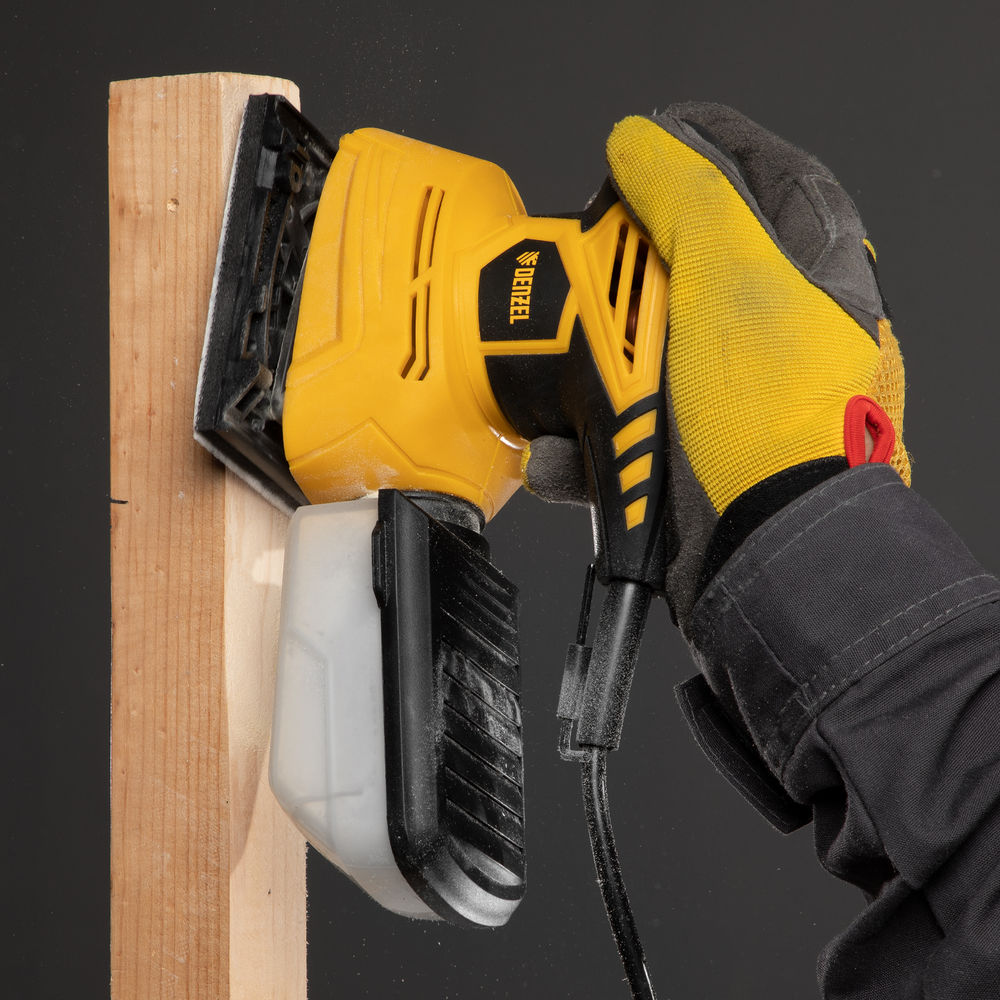 Машина плоскошлифовальная вибрационная 2 в 1 VDS-2, 130 Вт, 14000 об/мин Denzel (27614)