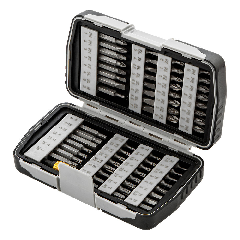 Набор бит, магнитный адаптер, CrV, пластиковый кейс, 64 шт. Matrix (11327)