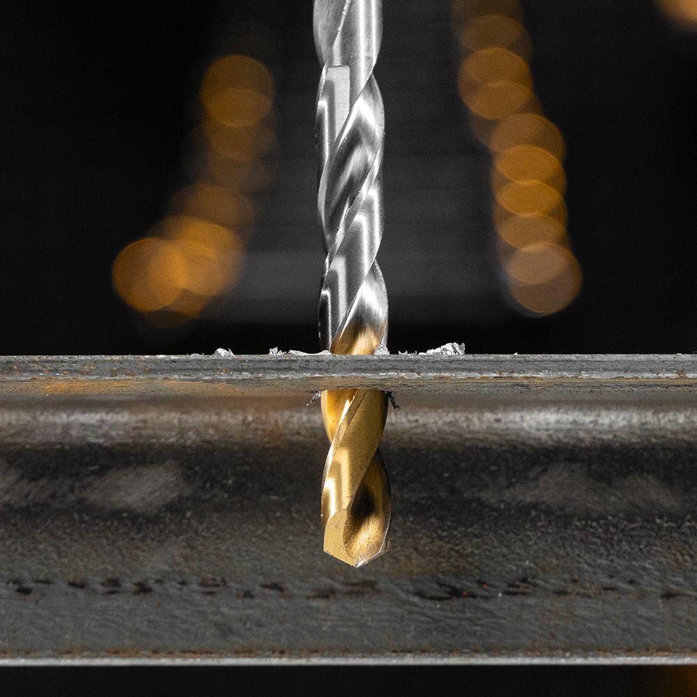 Набор сверл по металлу, 1-10 мм, Р6М5-TiN, Golden Tip, 19 шт Denzel (723003)