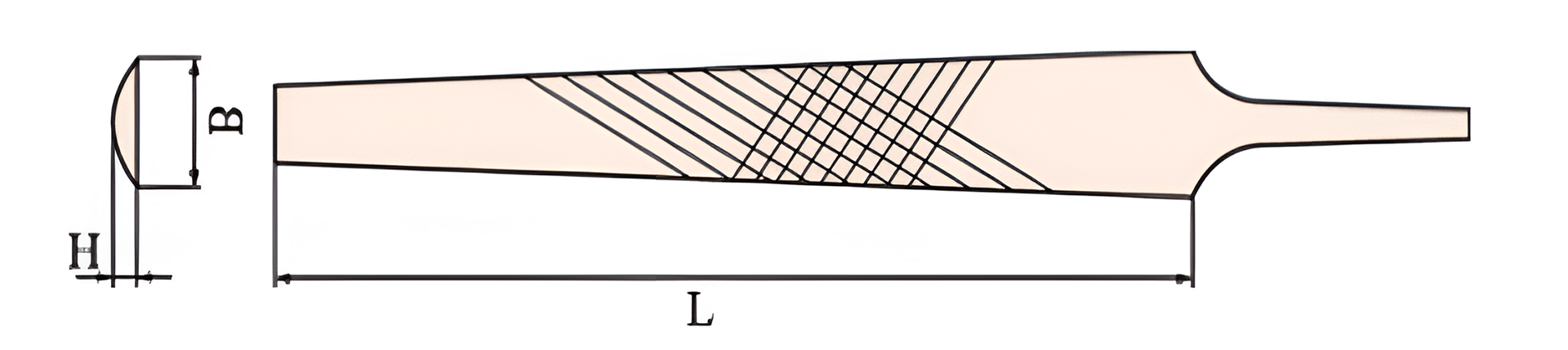 Напильник полукруглый 30х350мм BeCu искробезопасный 218-1010, HORTZ