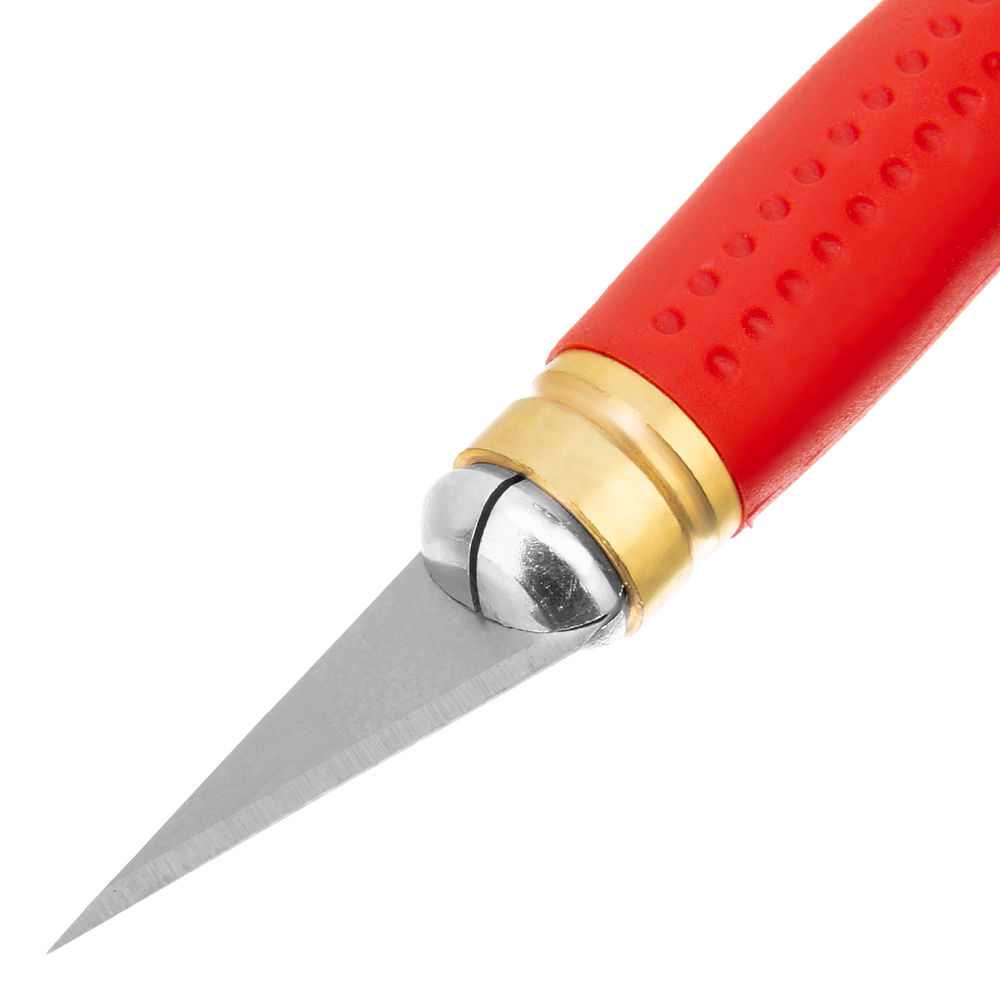 Нож для дизайнерских работ, двухкомпонентная рукоятка, 5 запасных лезвий Matrix (78855)