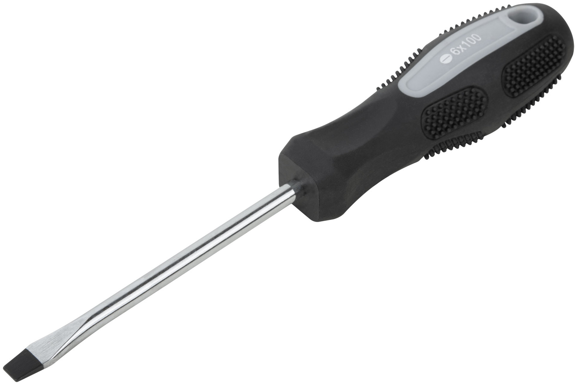 Отвертка Мастер, CrV сталь, прорезиненная ручка 6х100 мм SL (53787)