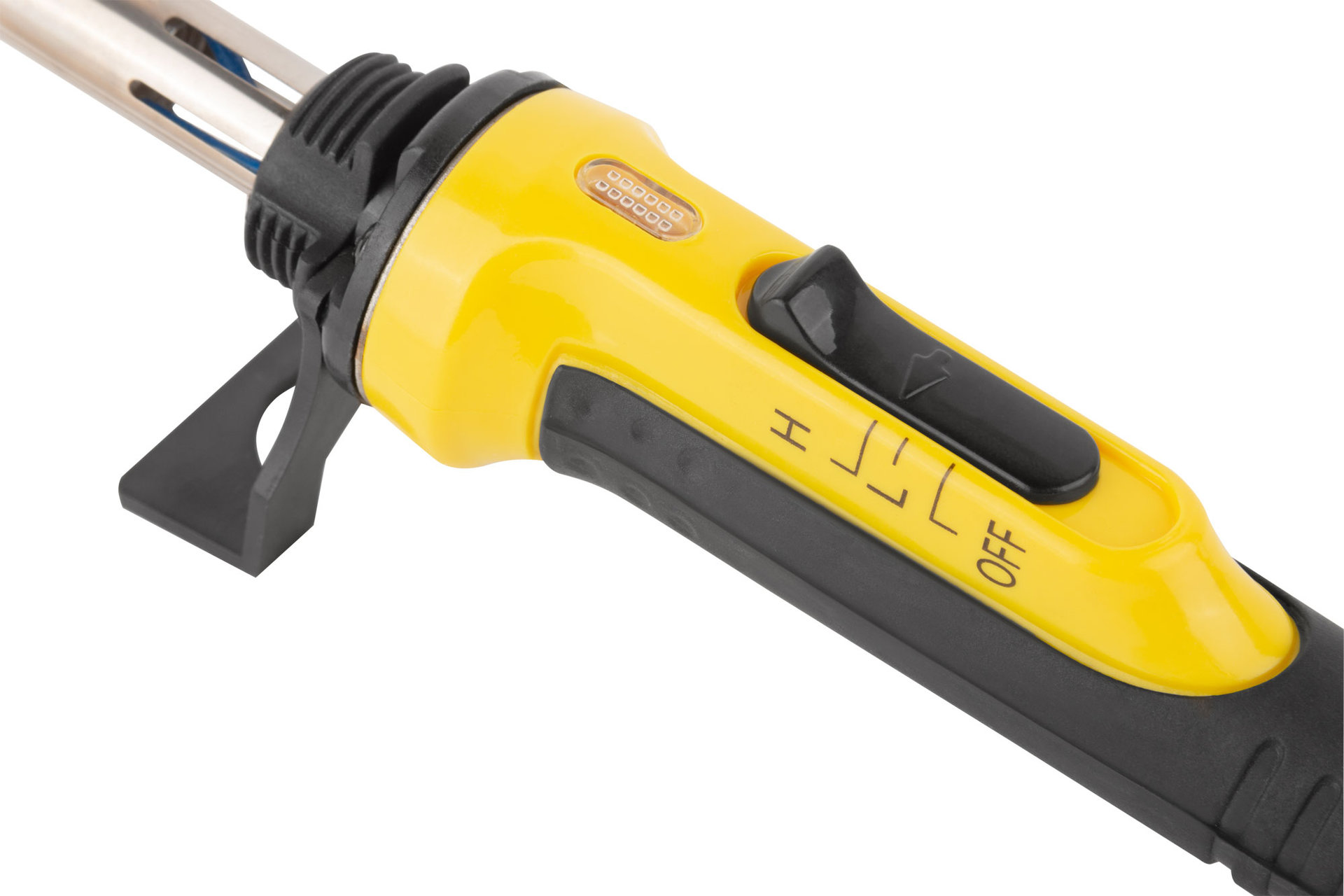 Паяльник 220 В, 2 режима работы, подставка, выключатель, прорезиненная ручка, конусное жало, 30 Вт / 60 Вт (60495)