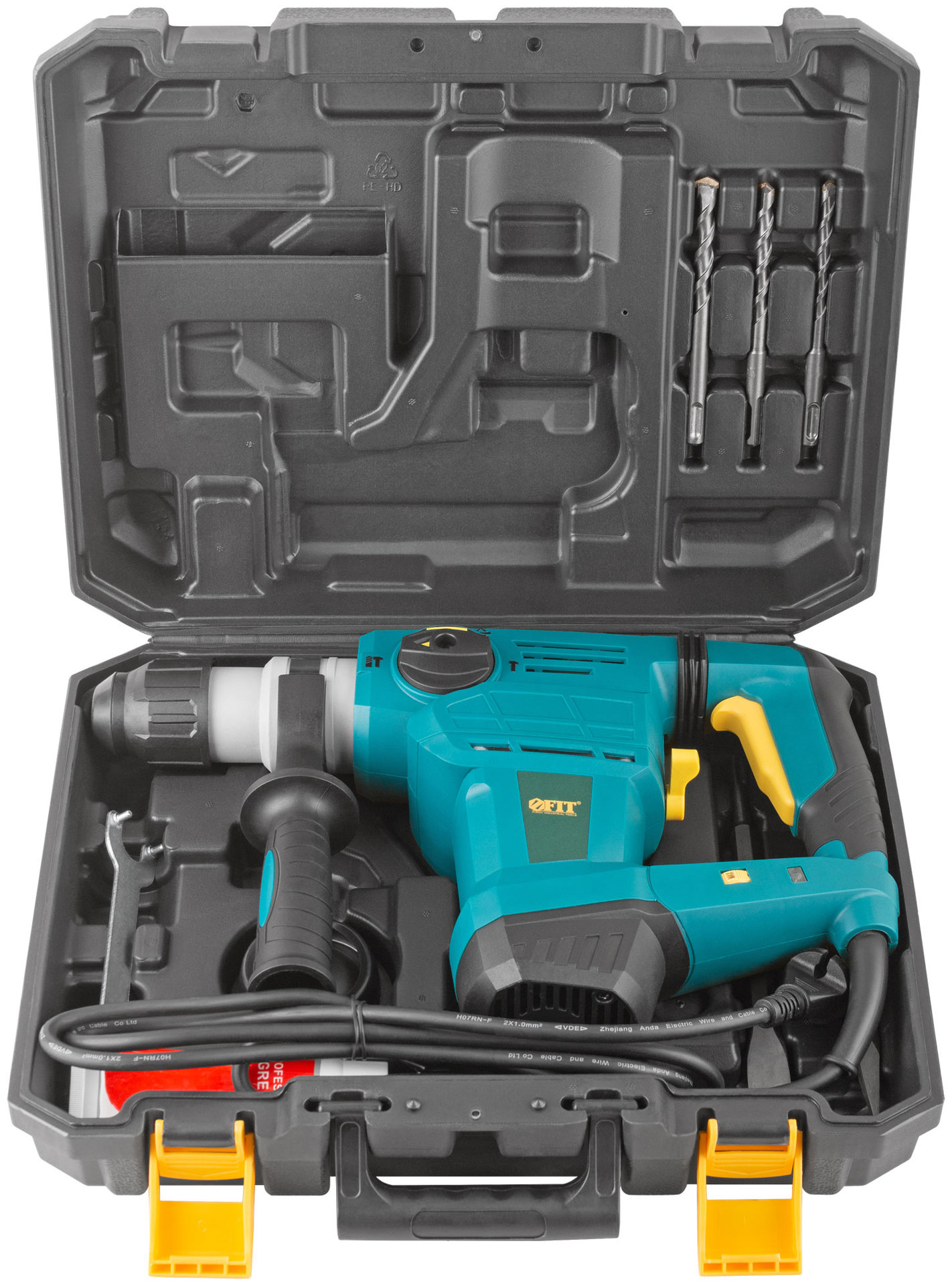 Перфоратор демонтажный 1500 Вт; 0-950 об/мин; 0-4300 уд/мин; 5 Дж; 3 реж.; SDS-PLUS; БС щеток; 5,2 кг; кейс (80117)