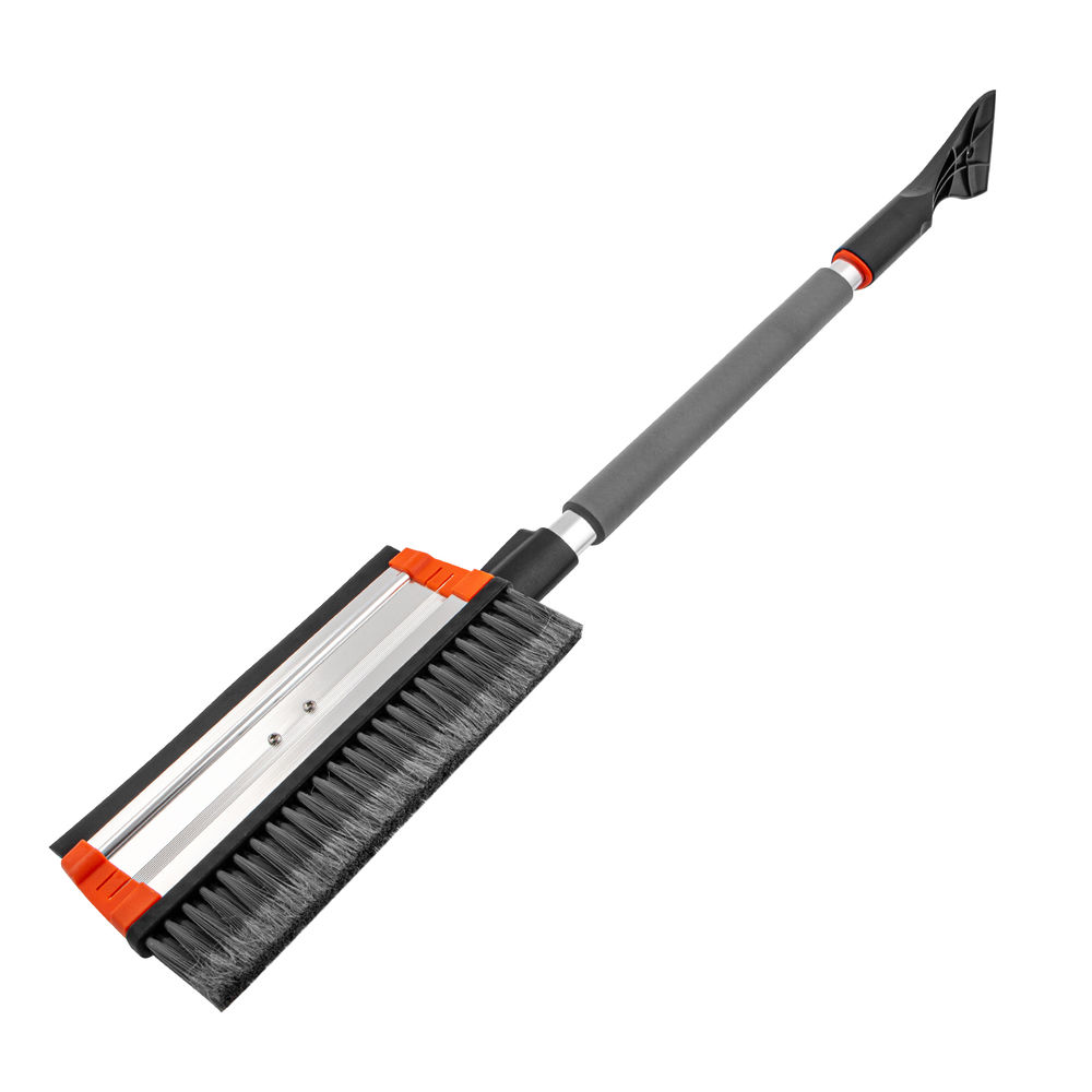 Щетка-сметка для снега со скребком и водосгоном, телескопическая, поворотная голова Stels (55299)