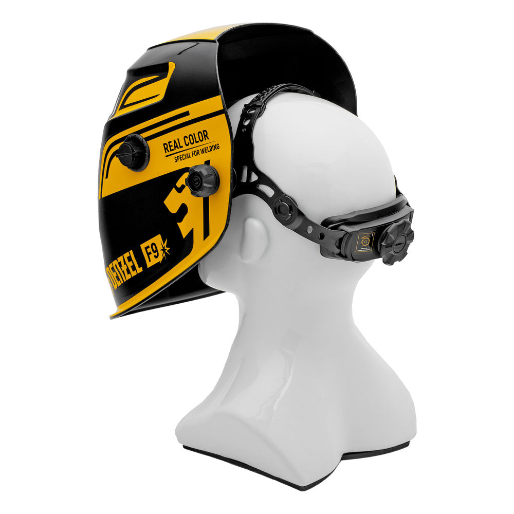 Щиток защитный лицевой (маска сварщика) F9, см. окно 100x60, Real Color, DIN 4-8/9-13// Denzel (89718)