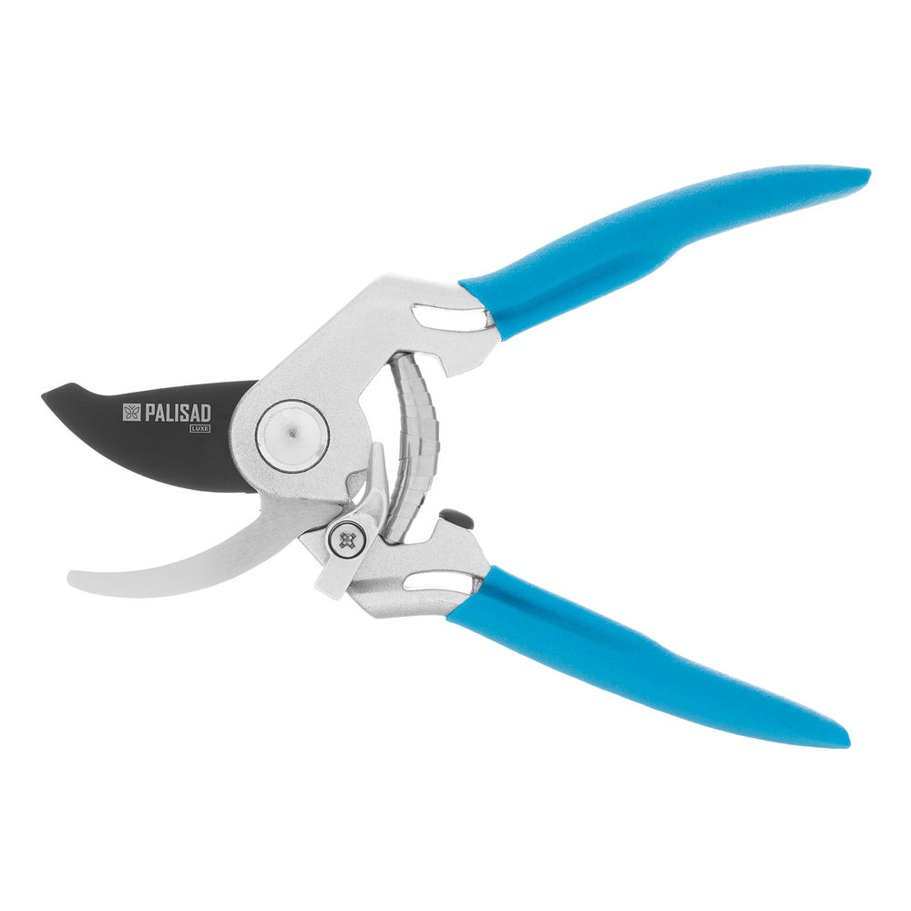 Секатор прямого реза, 205 мм, алюминиевые рукоятки в ПВХ-оболочке, LUXE Palisad (60463)