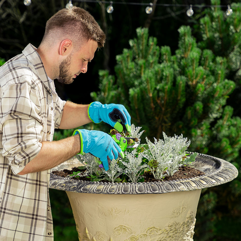 Секатор прямого реза, 210 мм, шестеренный привод, двухкомпонентные рукоятки, Palisad (60532)