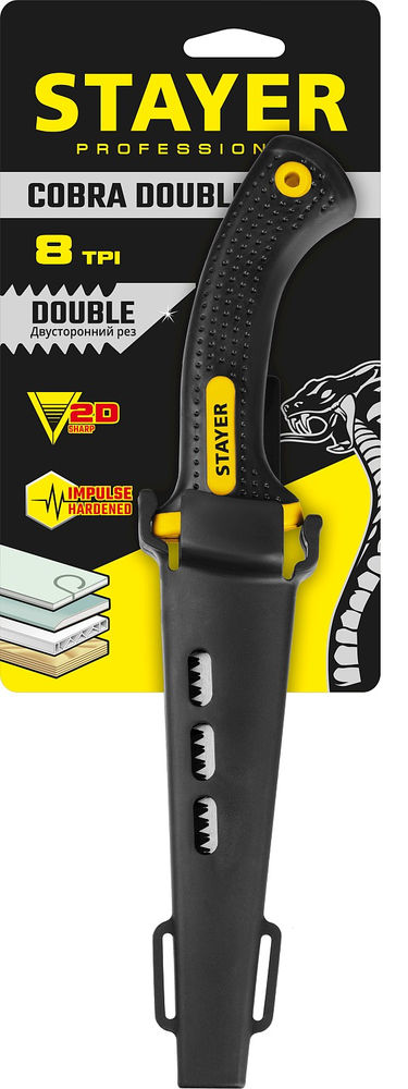 Ножовка мини выкружная по гипсокартону 150 мм Professional STAYER 2-15170_z01