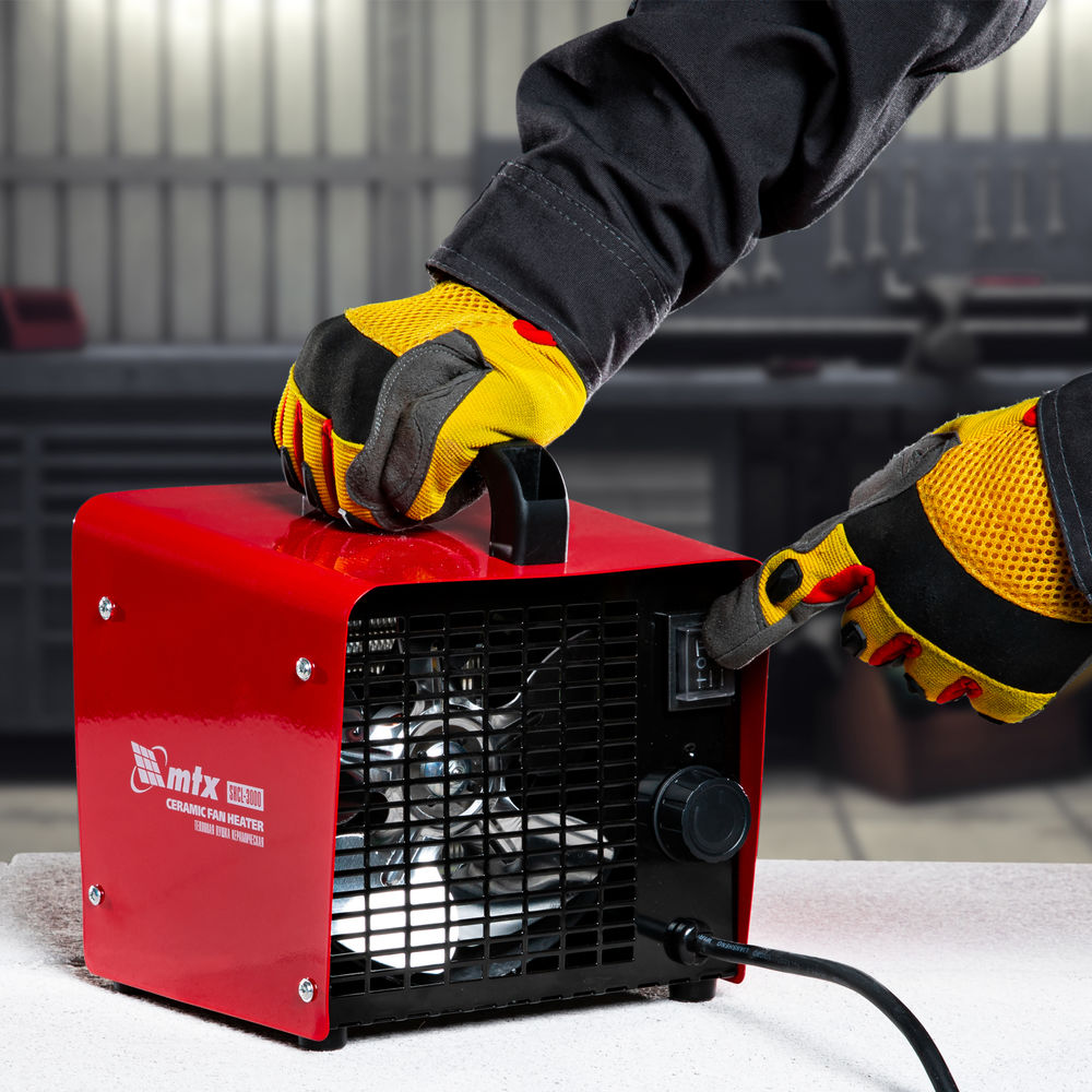 Тепловая пушка керамическая SHCL-3000, квадратная, 230 В, 480 м3/ч, 1/3 кВт// MTX (96403)