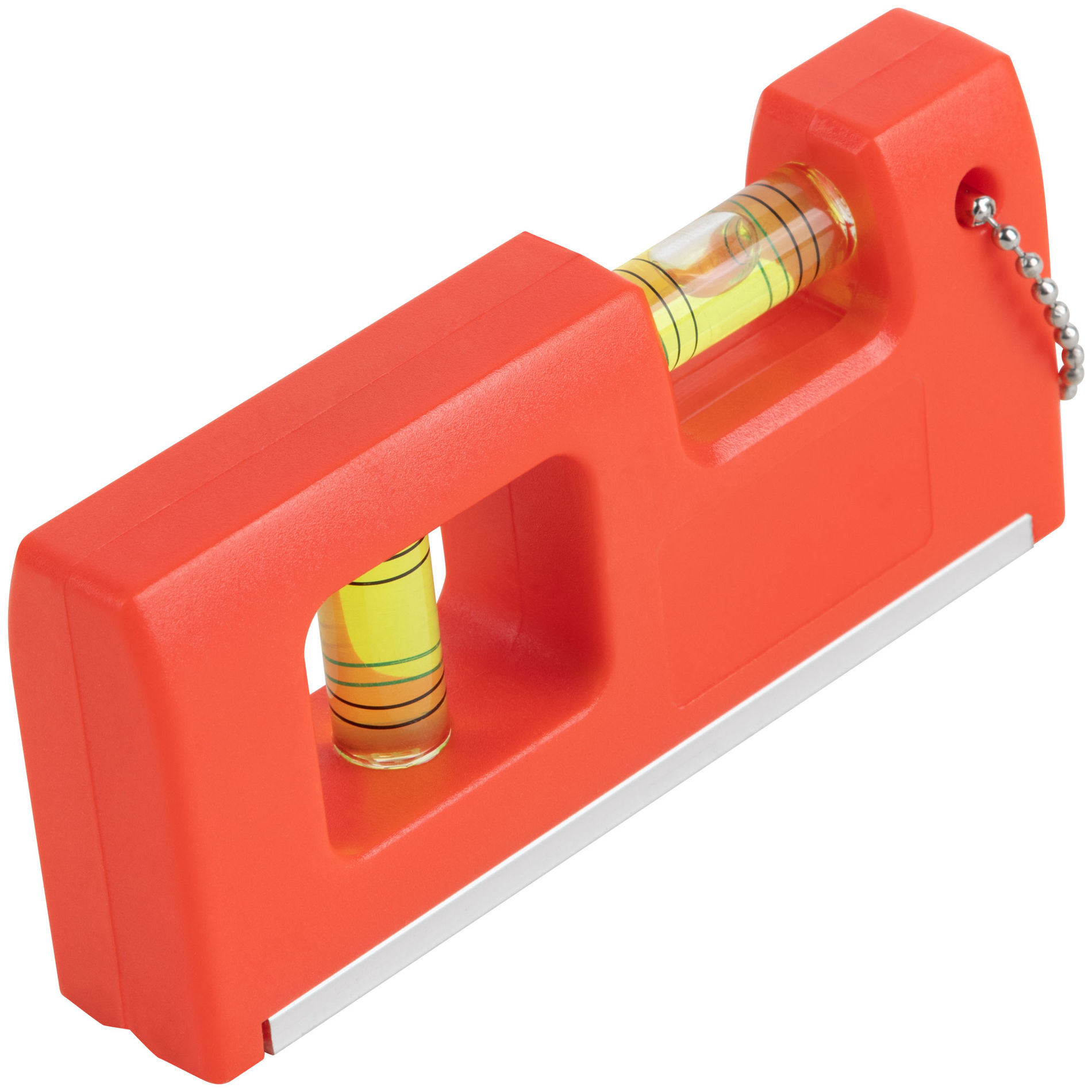 Уровень-брелок пластиковый, 2 глазка 100 мм (17831)