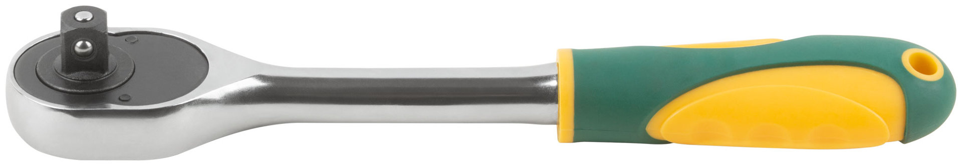 Вороток (трещотка) CrV механизм, пластиковая прорезиненная ручка 1/2, 24 зубца