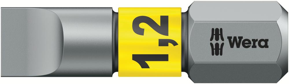 Бита торсионная SL 1.2 x 6.5 x 25 мм 1/4 C6.3 серия 800/1 BTZ Wera WE-056068