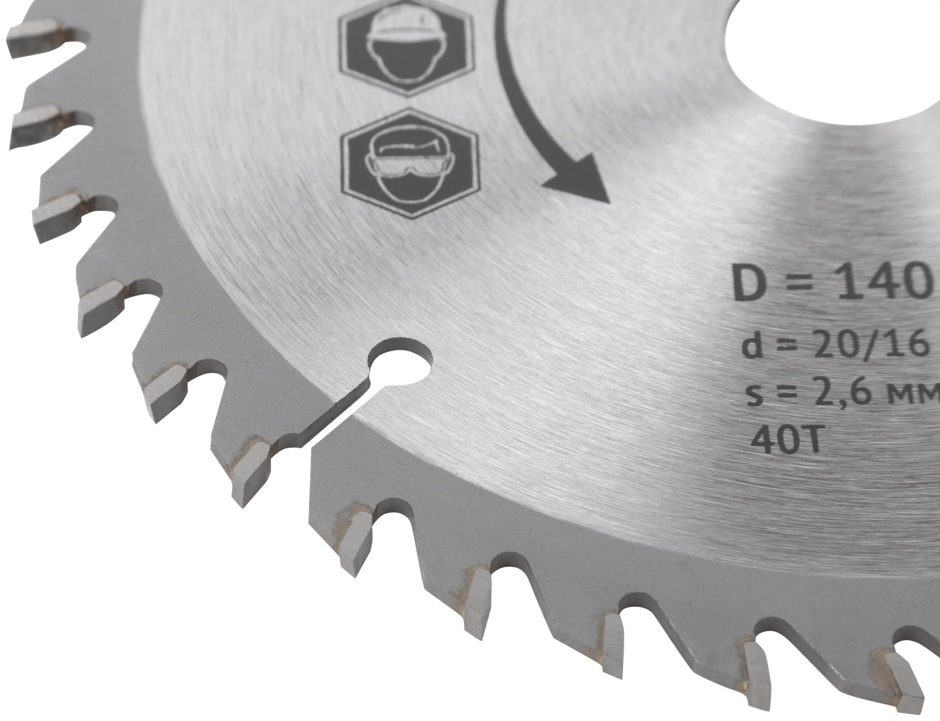 Диск пильный для циркулярных пил по ламинату 140 х 20/16 х 40T (37765)