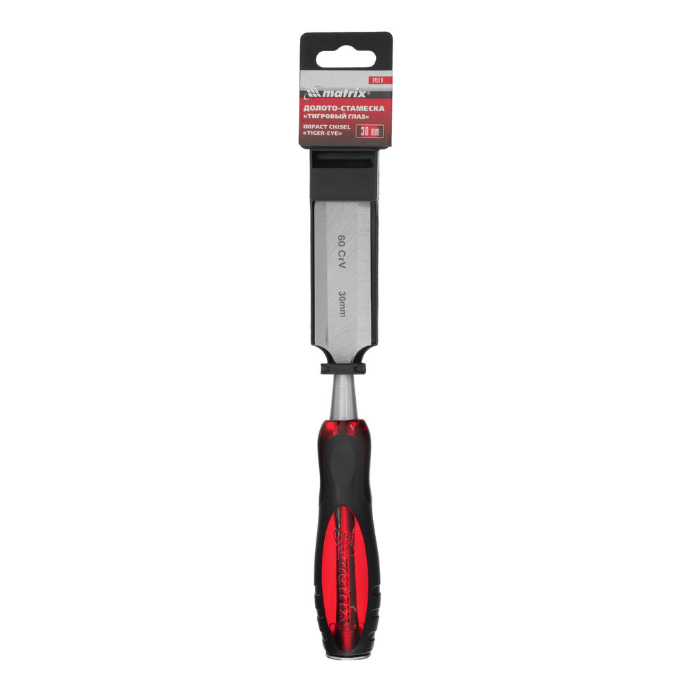 Долото-стамеска Тигровый глаз, 30 мм, двухкомпонентная обрезиненная рукоятка Matrix