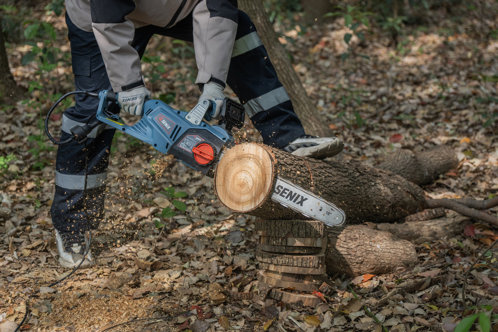 Электрическая цепная продольное исполнение пила 2400Вт, 47,5 (18)