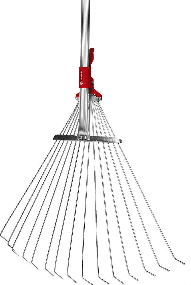 Регулируемые веерные грабли GХ-30, длина 1240 мм, ширина 170 - 450 мм, стальные проволочные, алюминиевый черенок GRINDA 8-421867_z03