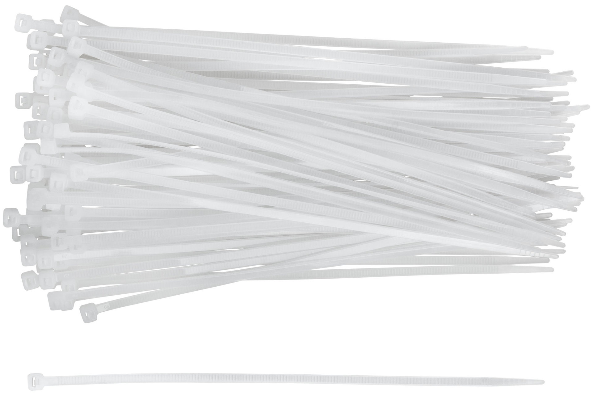 Хомуты нейлоновые, белые д/проводов 100 шт., 200x3,6 мм (60420)