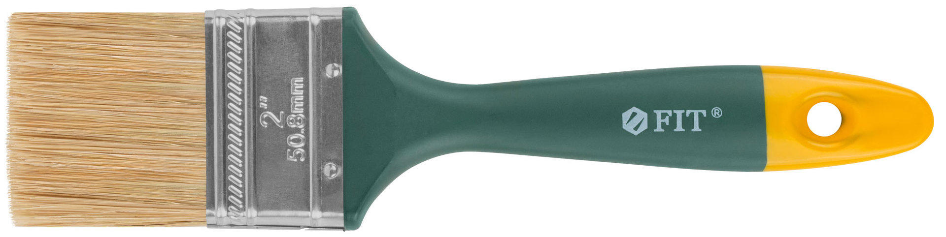 Кисть флейцевая Контур, натур.светлая щетина, пластиковая ручка 2 (50 мм) (01165)