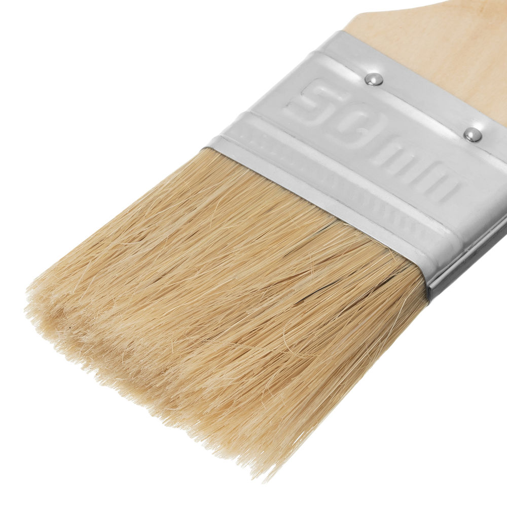 Кисть плоская Стандарт 2 (50 мм) натуральная щетина, деревянная ручка MTX (82530)