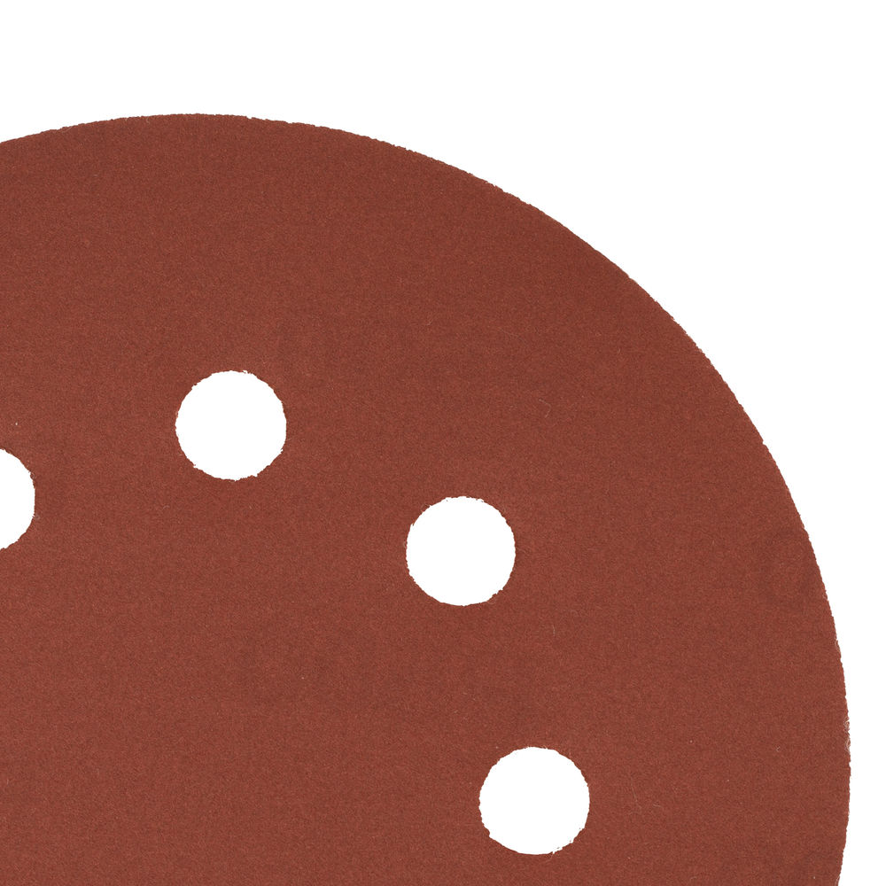 Круг абразивный на ворсовой подложке под липучку, перфорированный, P 500, 125 мм, 5 шт Сибртех (738157)