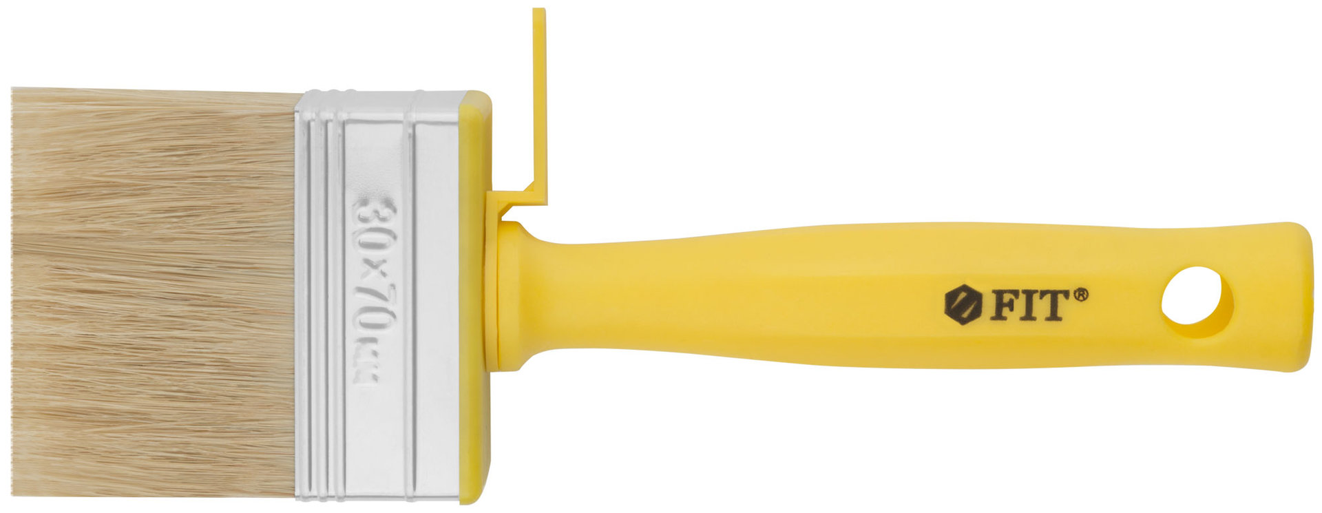 Макловица, натур.светлая щетина, пластиковый корпус, полая ручка, мини 30 х 70 мм (01641)