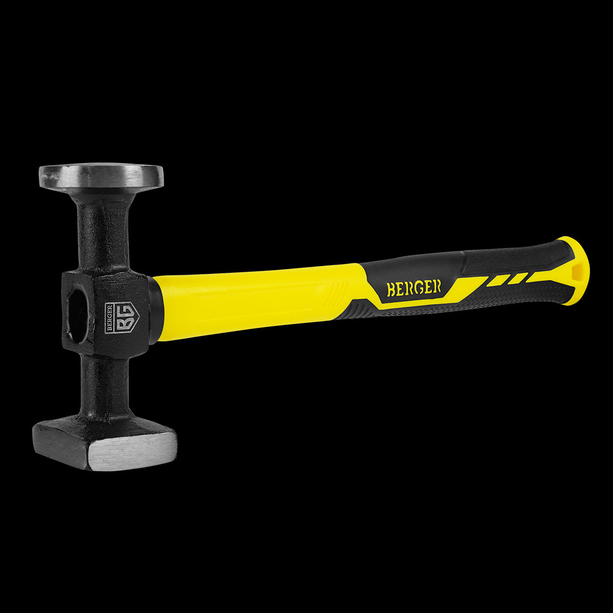 Молоток рихтовочный кованый 540г., фиберглассовая рукоятка, BERGER BG1521