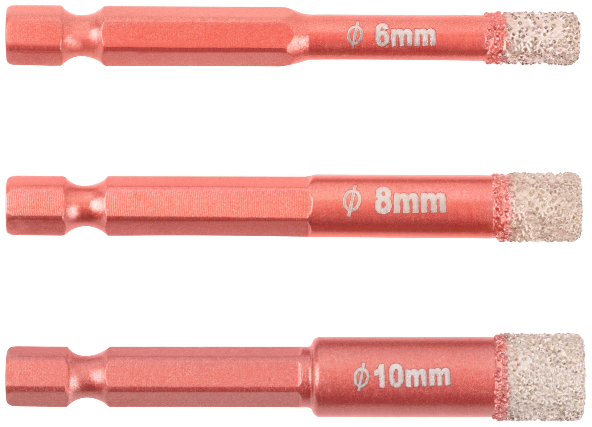 Набор коронок алмазных универсальных CUTOP Special, шестигранный хвостовик 1/4, 6/8/10 x 10 х 67 мм