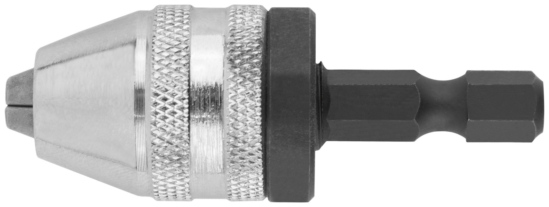 Патрон быстрозажимной мини, U-образный хвостовик под биту, 0,5-3 мм (37828)