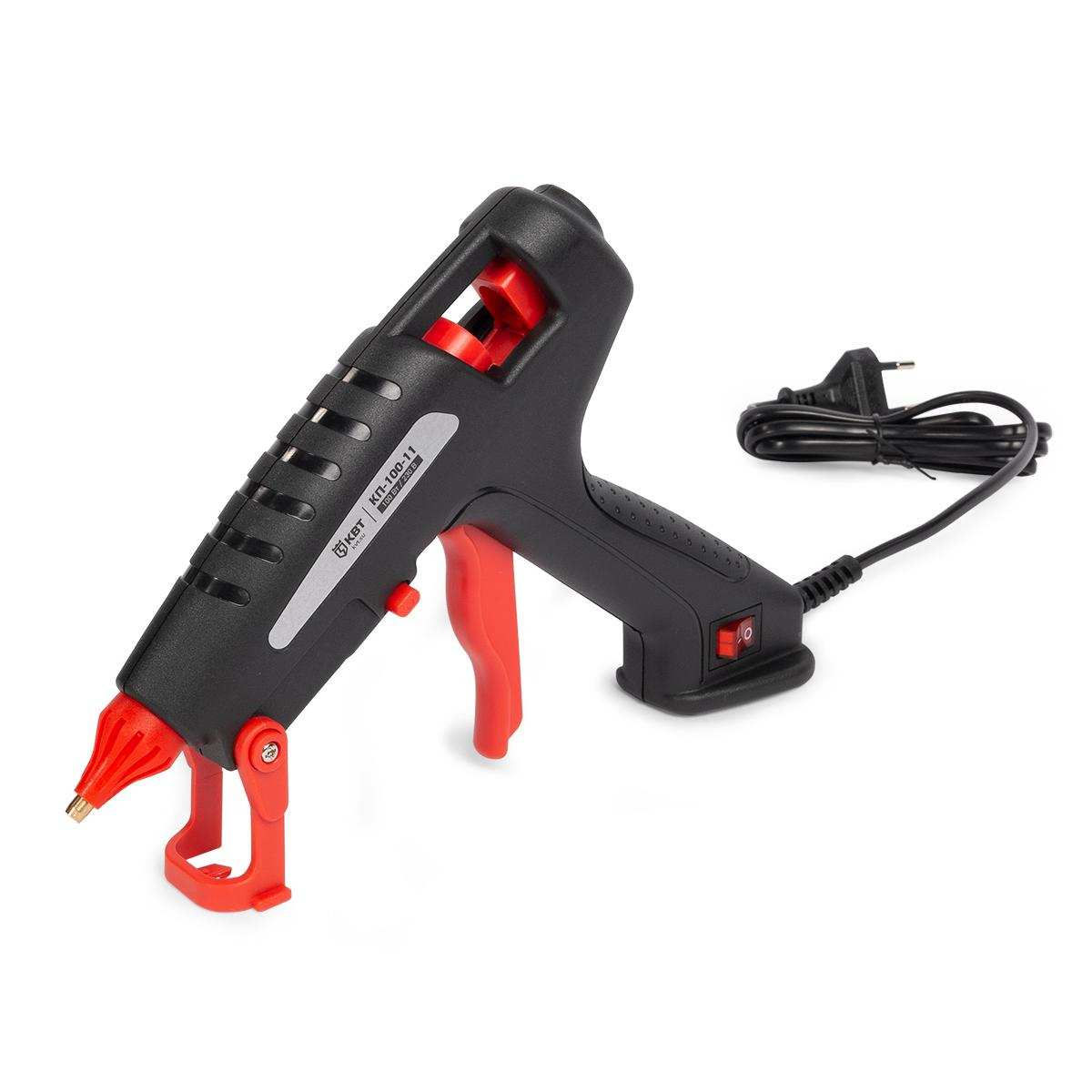 Пистолет клеевой 100 Вт с диаметром стержня 11 мм КП-100-11 серия ПРОФИ (КВТ) (87967)