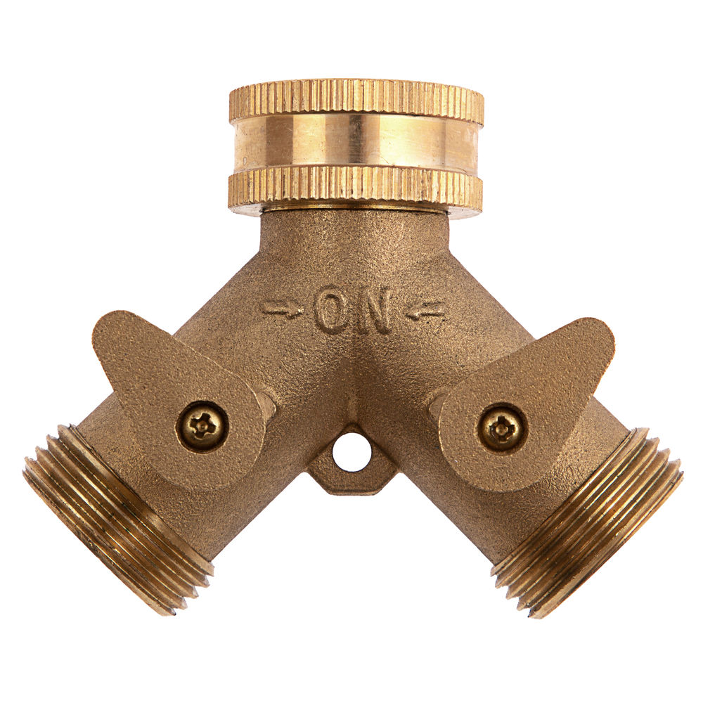 Разветвитель двухканальный, регулируемый, внешняя и внутренняя резьба 3/4, латунный Palisad (66523)