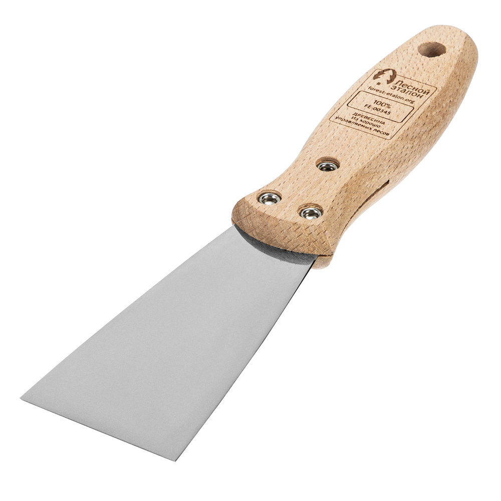 Шпательная лопатка из нержавеющей стали, 50 мм, буковая рукоятка, EFP Matrix (85611)