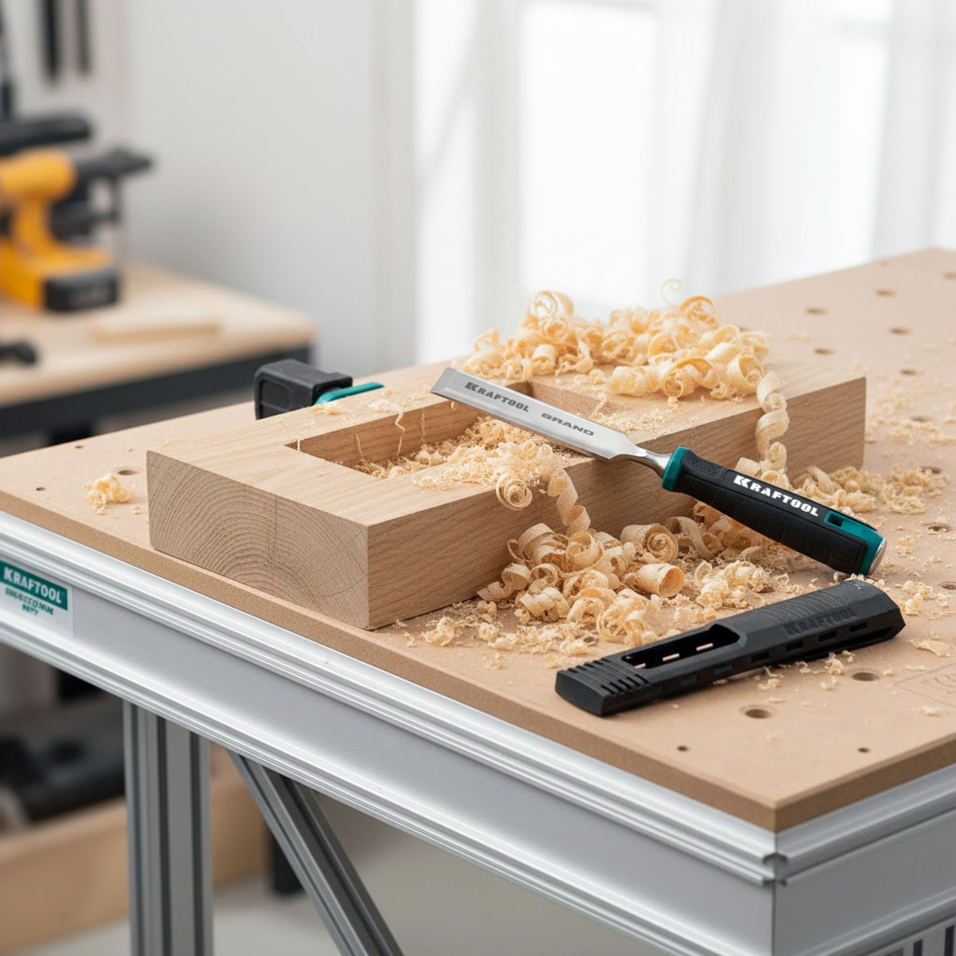 Стамеска-долото GRAND с двухкомпонентной рукояткой, 16 мм KRAFTOOL 1818-16