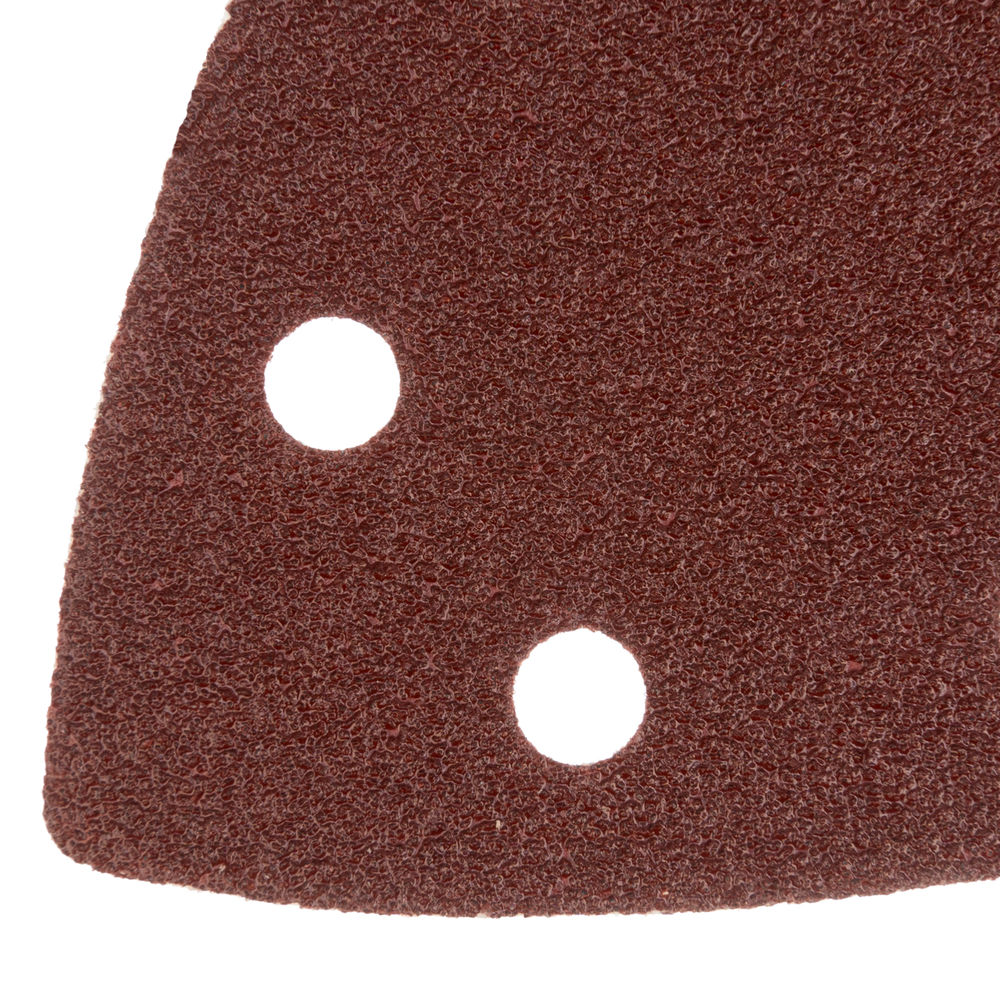 Треугольник абразивный на ворc. подложке под липучку, перф., P 80, 150х150х100 мм, 5 шт. Denzel (738597)