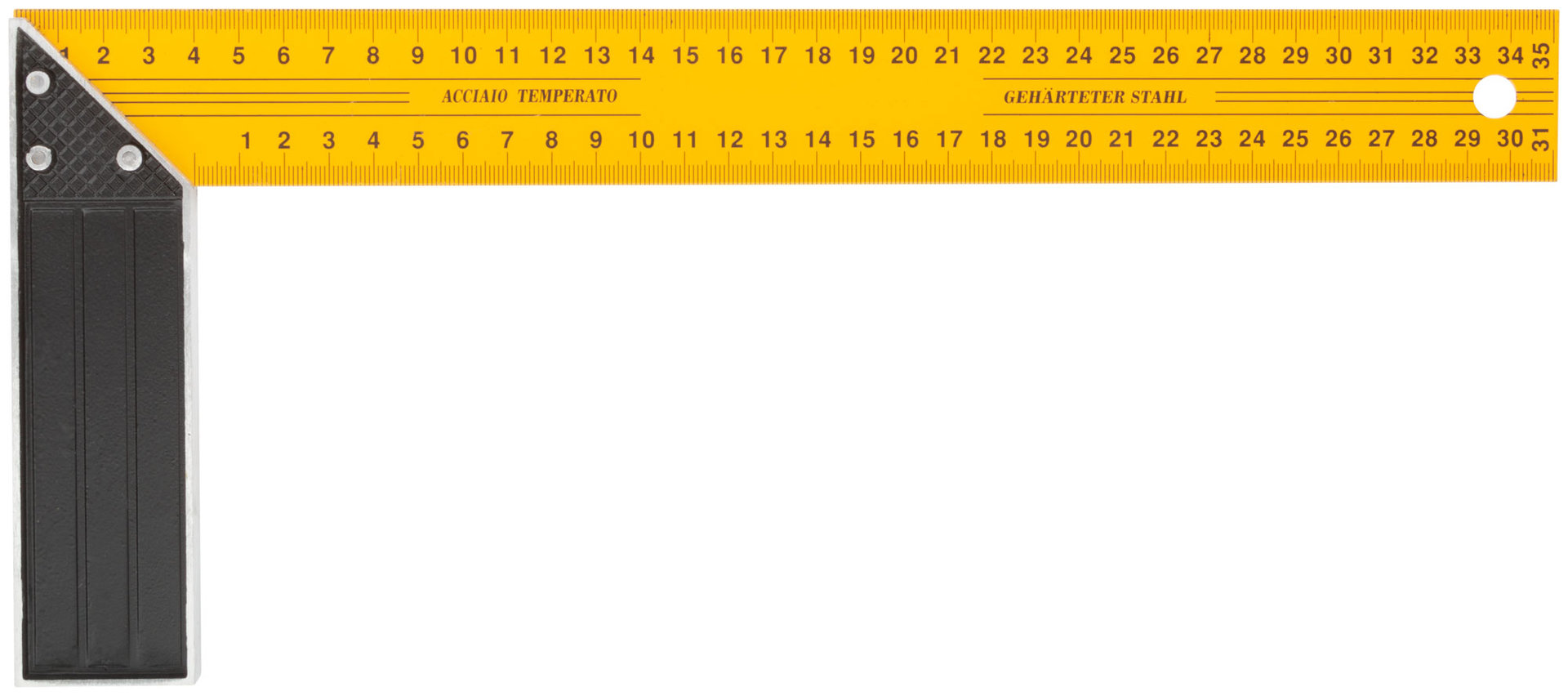 Угольник столярный желтый усиленный 350 мм (19435)