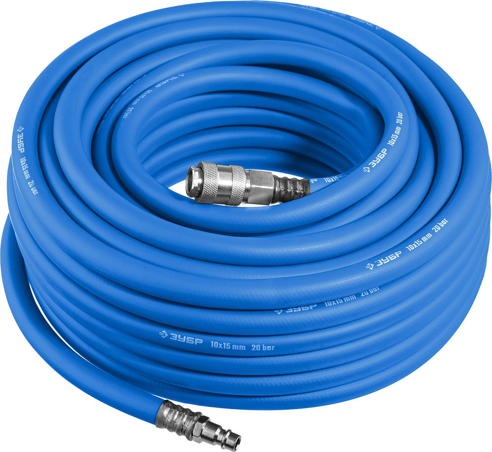 Шланг воздушный 15 м 10?15 мм 20 бар с фитингами рапид ЗУБР Профессионал 6481-15