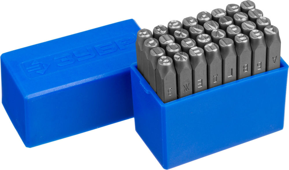 Клейма штамповочные буквенные 6 мм кириллица Профессионал ЗУБР 21503-06