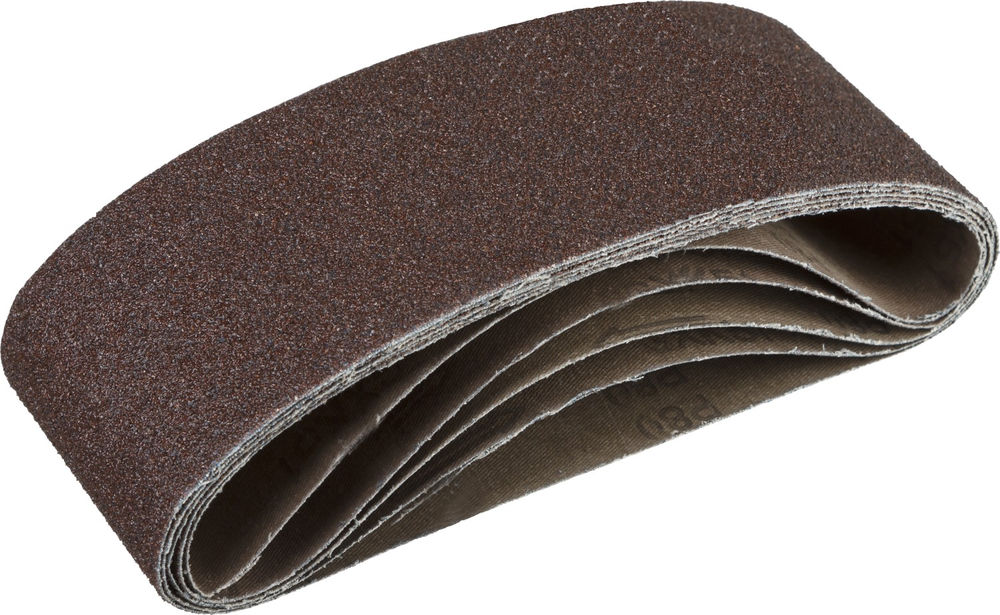 Лента шлифовальная 75х457 мм, P80, для ЛШМ, 5 шт, серия СТАНДАРТ ЗУБР 35341-080