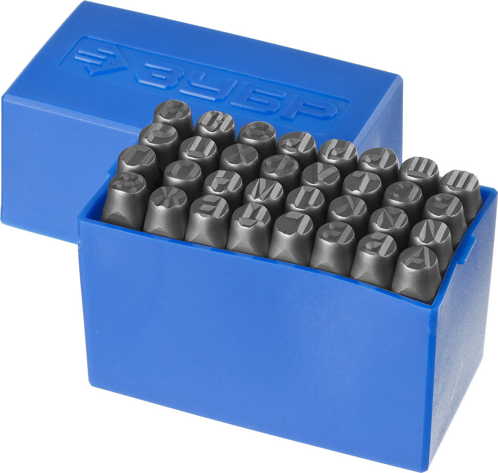 Клейма штамповочные буквенные 8 мм кириллица Профессионал ЗУБР 21503-08