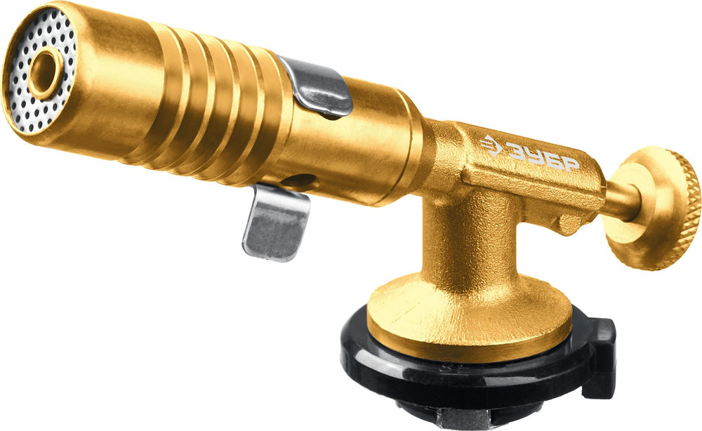 Горелка газовая ГРМ-200 1300°C, цельнометаллическая, 2 в 1, на баллон с цанговым соединением ЗУБР Профессионал 55556