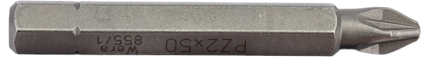 Бита PZ 2 x 50 мм 1/4 C6.3 серия 855/1 Z PZ Wera WE-056820