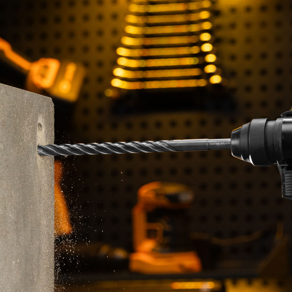 Бур по бетону, цельная крестовая пластина, 12x265 мм, SDS PLUS Denzel (705317)