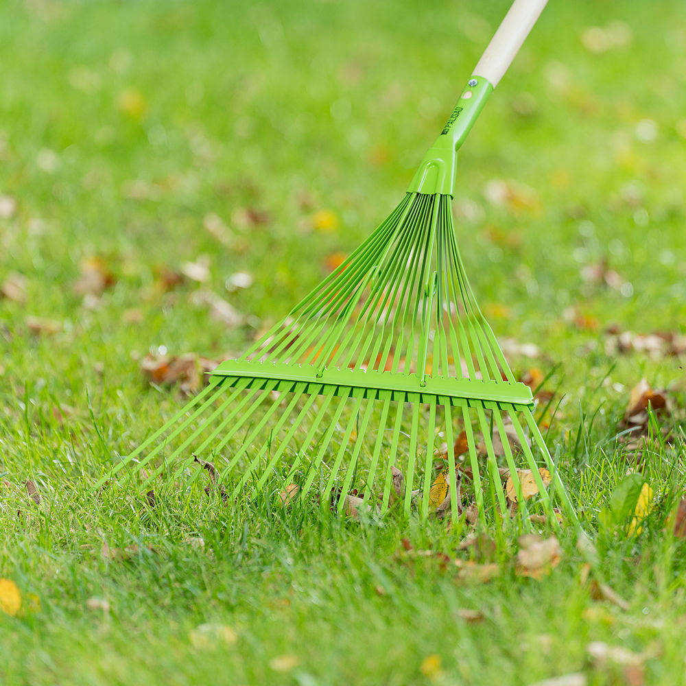 Грабли веерные стальные, 565 мм, 22 плоских зуба, эмалированные, усиленные, без черенка, Palisad (617015)