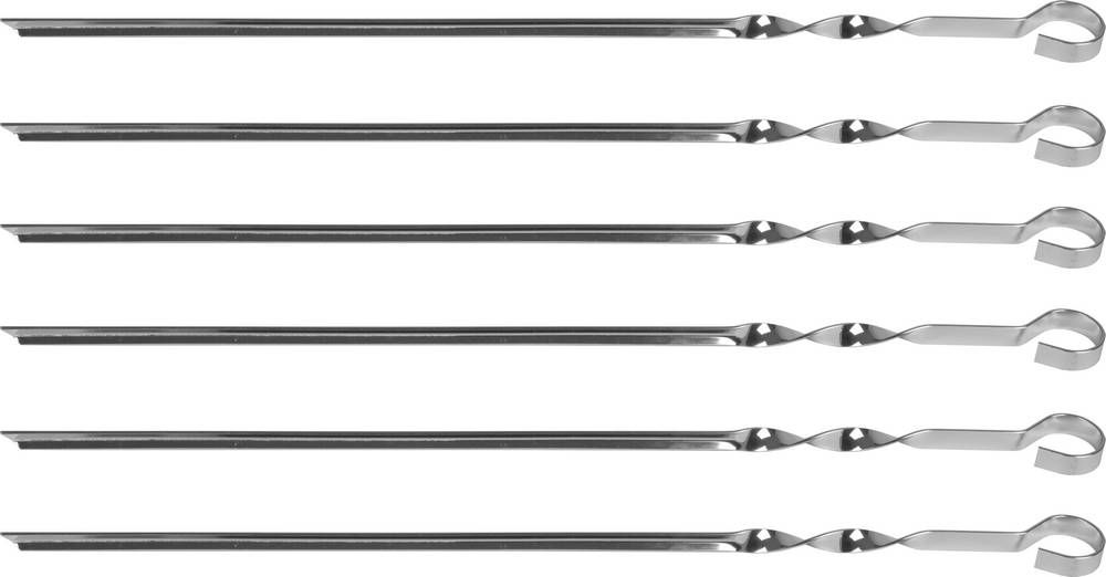 Набор угловых шампуров Barbecue, 450 мм, 6 шт, в чехле GRINDA 427750