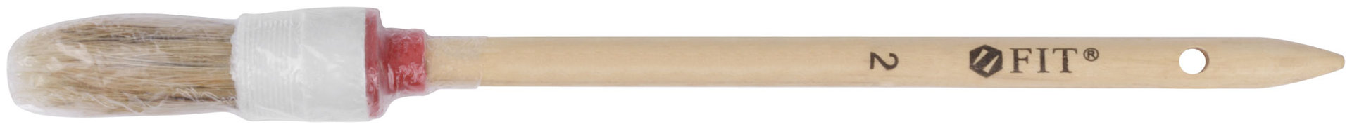 Кисть круглая, натуральная светлая щетина №2 ( 20 мм) (01302)