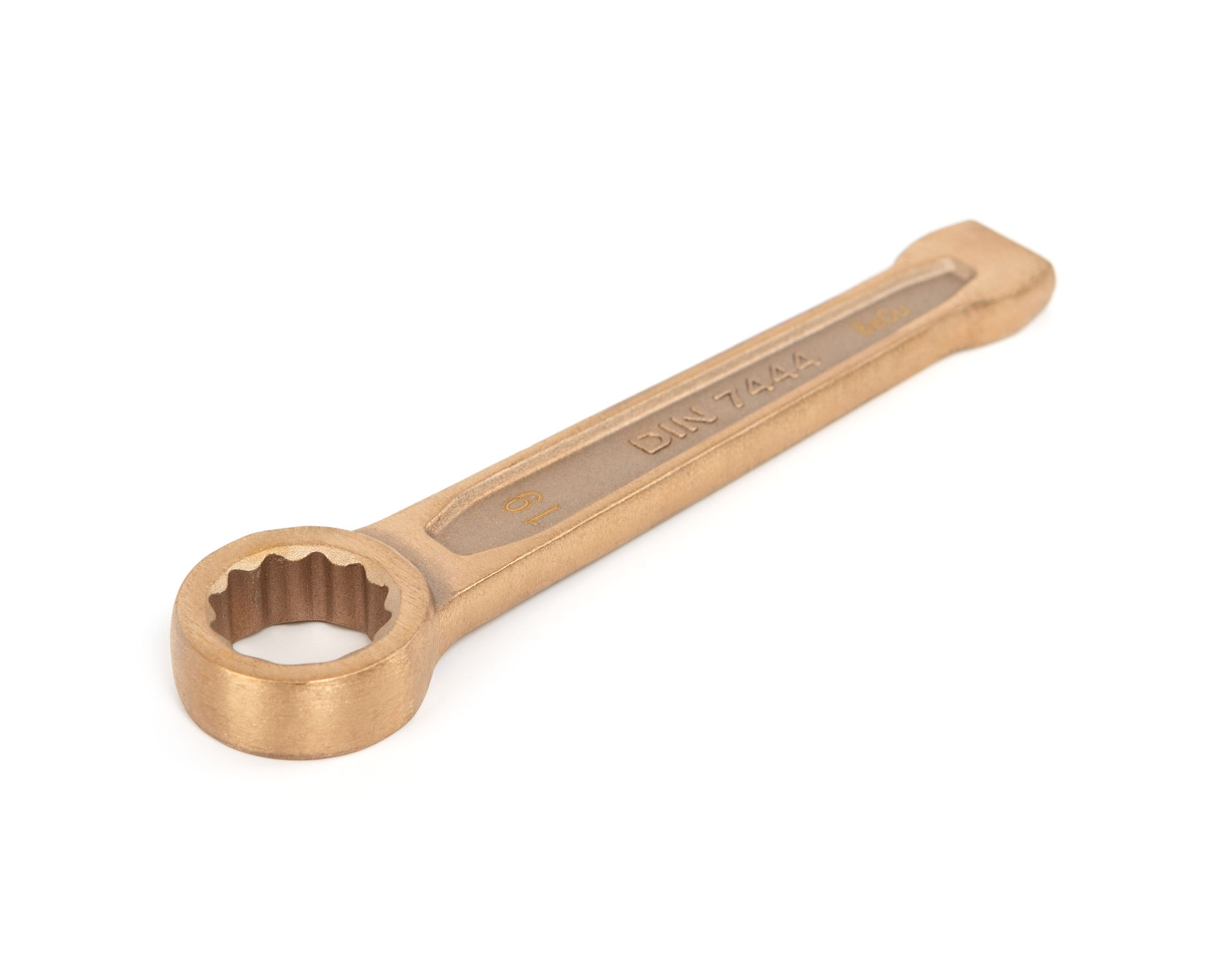 Ключ гаечный накидной ударный 19 искробезопасный сплав BeCu 160-19, HORTZ